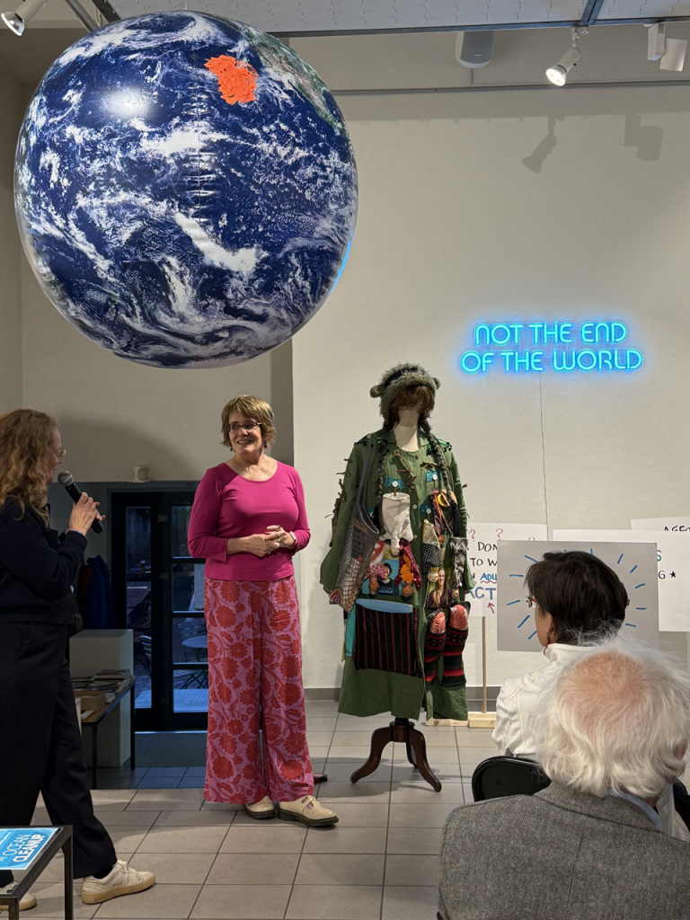 view of exhibition with Janet Grau
